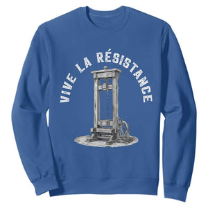 Funny Vive La Resistance Sweatshirt Femme Feminist Vintage Guillotine TS11 Royal Blue Print Your Wear