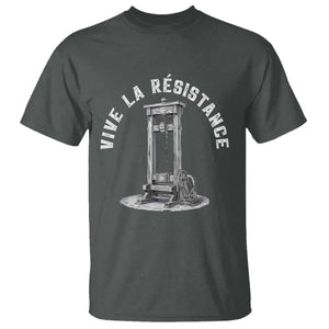Funny Vive La Resistance T Shirt Femme Feminist Vintage Guillotine TS11 Dark Heather Print Your Wear