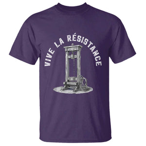 Funny Vive La Resistance T Shirt Femme Feminist Vintage Guillotine TS11 Purple Print Your Wear