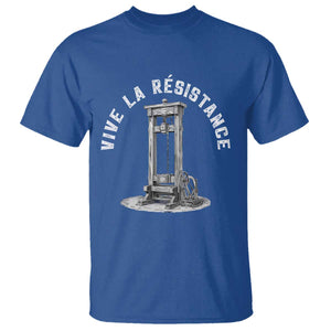 Funny Vive La Resistance T Shirt Femme Feminist Vintage Guillotine TS11 Royal Blue Print Your Wear