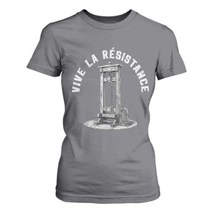 Funny Vive La Resistance T Shirt For Women Femme Feminist Vintage Guillotine TS11 Charcoal Print Your Wear