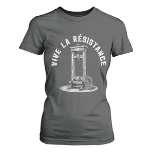 Funny Vive La Resistance T Shirt For Women Femme Feminist Vintage Guillotine TS11 Dark Heather Print Your Wear