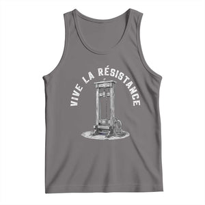 Funny Vive La Resistance Tank Top Femme Feminist Vintage Guillotine TS11 Deep Heather Print Your Wear