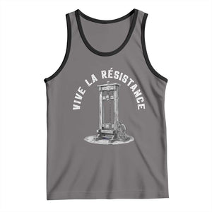 Funny Vive La Resistance Tank Top Femme Feminist Vintage Guillotine TS11 Deep Heather Black Print Your Wear