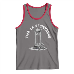 Funny Vive La Resistance Tank Top Femme Feminist Vintage Guillotine TS11 Deep Heather Red Print Your Wear