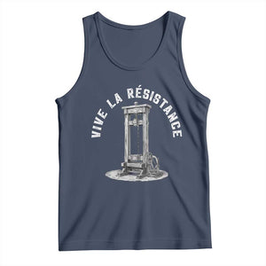 Funny Vive La Resistance Tank Top Femme Feminist Vintage Guillotine TS11 Navy Print Your Wear