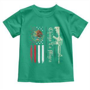 Funny Chinga La Migra Toddler T Shirt Gun Vintage Mexican Flag TS11 Irish Green Print Your Wear