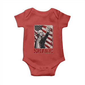 Shake And Bake George Washington 4th of July Couple Matching Baby Onesie