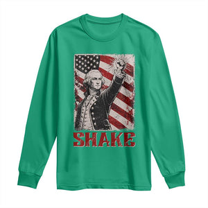 Shake And Bake George Washington 4th of July Couple Matching Long Sleeve Shirt