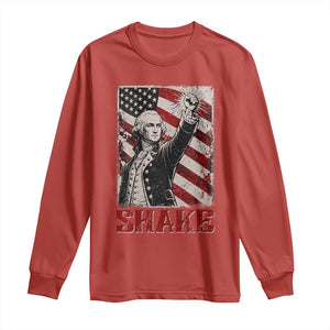 Shake And Bake George Washington 4th of July Couple Matching Long Sleeve Shirt