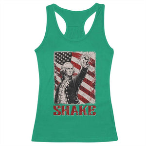 Shake And Bake George Washington 4th of July Couple Matching Racerback Tank Top TS11 Irish Green Print Your Wear