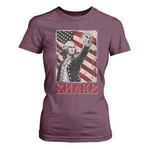 Shake And Bake George Washington 4th of July Couple Matching T Shirt For Women