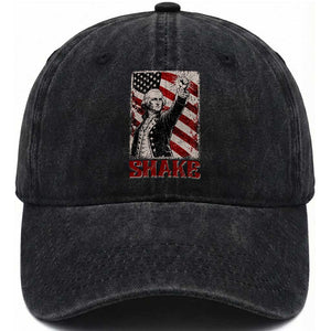 Shake And Bake George Washington 4th of July Couple Matching Washed Cotton Baseball Cap