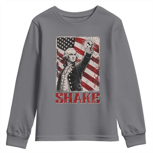 Shake And Bake George Washington 4th of July Couple Matching Youth Sweatshirt TS11 Charcoal Print Your Wear