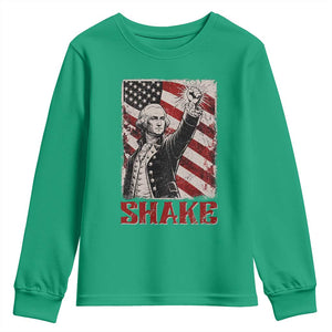 Shake And Bake George Washington 4th of July Couple Matching Youth Sweatshirt TS11 Irish Green Print Your Wear