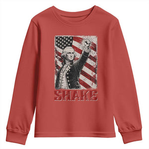 Shake And Bake George Washington 4th of July Couple Matching Youth Sweatshirt TS11 Red Print Your Wear