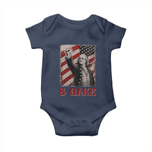 Shake And Bake Benjamin Franklin 4th of July Couple Matching Baby Onesie