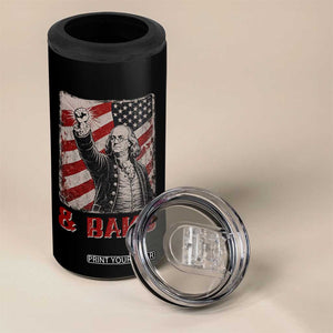 Shake And Bake Benjamin Franklin 4th of July Couple Matching 4 in 1 Can Cooler Tumbler
