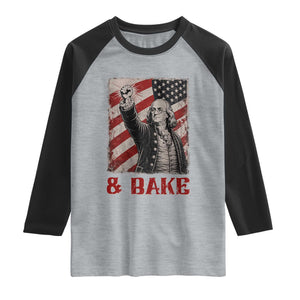 Shake And Bake Benjamin Franklin 4th of July Couple Matching Raglan Shirt