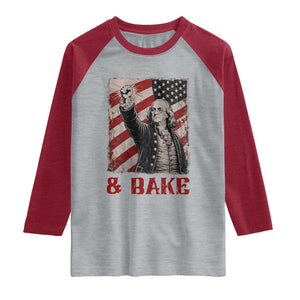 Shake And Bake Benjamin Franklin 4th of July Couple Matching Raglan Shirt