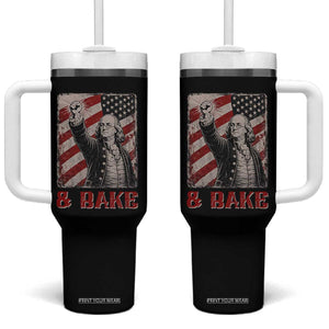 Shake And Bake Benjamin Franklin 4th of July Couple Matching Tumbler With Handle