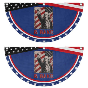 Shake And Bake Benjamin Franklin 4th of July Couple Matching Patriotic Fan Flag