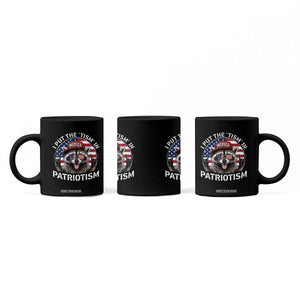 I Put The Tism In Patriotism Coffee Mug Patriotic Raccoon 4th of July