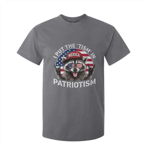 I Put The Tism In Patriotism T Shirt For Kid Patriotic Raccoon 4th of July