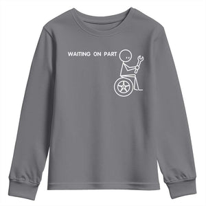 Waiting On Parts Funny Mechanic Youth Sweatshirt Car Technician Auto Repair Life