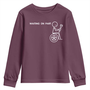 Waiting On Parts Funny Mechanic Youth Sweatshirt Car Technician Auto Repair Life