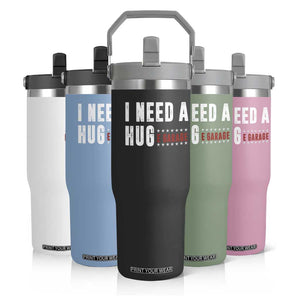 I Need A Huge Garage Funny Mechanic Flip Straw Tumbler Car Enthusiast