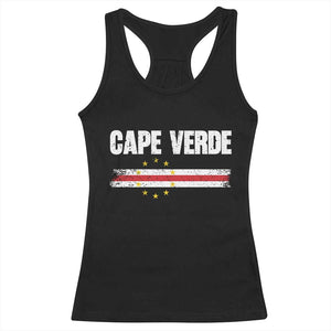 Cape Verde Pride Vintage Cape Verdean Flag 10 Stars Racerback Tank Top