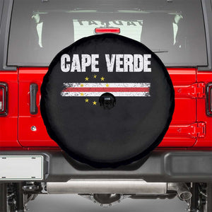 Cape Verde Pride Vintage Cape Verdean Flag 10 Stars Spare Tire Cover