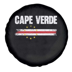 Cape Verde Pride Vintage Cape Verdean Flag 10 Stars Spare Tire Cover