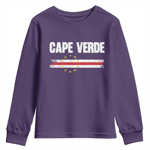Cape Verde Pride Vintage Cape Verdean Flag 10 Stars Youth Sweatshirt
