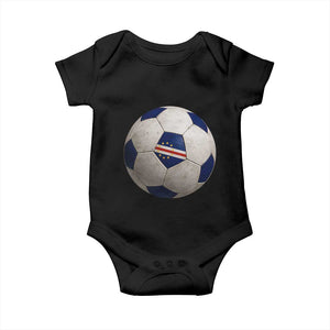Cabo Verde Football Vintage Soccer Ball Graphic Baby Onesie