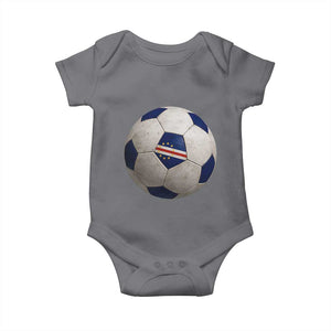 Cabo Verde Football Vintage Soccer Ball Graphic Baby Onesie