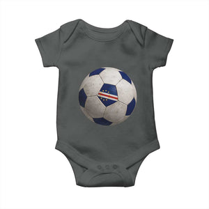Cabo Verde Football Vintage Soccer Ball Graphic Baby Onesie