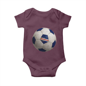 Cabo Verde Football Vintage Soccer Ball Graphic Baby Onesie