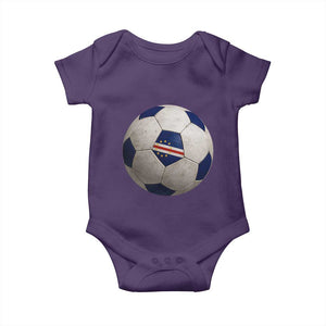 Cabo Verde Football Vintage Soccer Ball Graphic Baby Onesie
