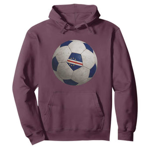 Cabo Verde Football Vintage Soccer Ball Graphic Hoodie