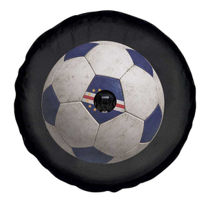Cabo Verde Football Vintage Soccer Ball Graphic Spare Tire Cover