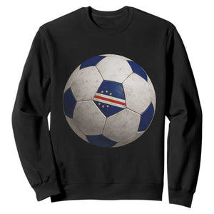 Cabo Verde Football Vintage Soccer Ball Graphic Sweatshirt