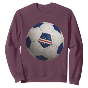 Cabo Verde Football Vintage Soccer Ball Graphic Sweatshirt