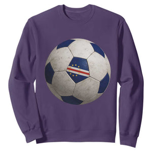 Cabo Verde Football Vintage Soccer Ball Graphic Sweatshirt