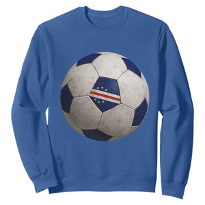 Cabo Verde Football Vintage Soccer Ball Graphic Sweatshirt