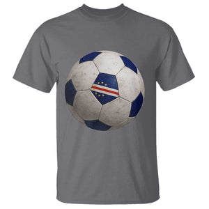 Cabo Verde Football Vintage Soccer Ball Graphic T Shirt