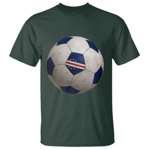 Cabo Verde Football Vintage Soccer Ball Graphic T Shirt