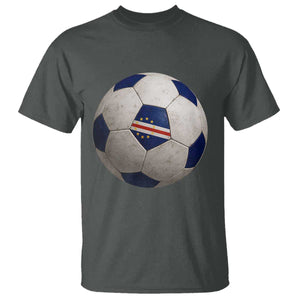 Cabo Verde Football Vintage Soccer Ball Graphic T Shirt