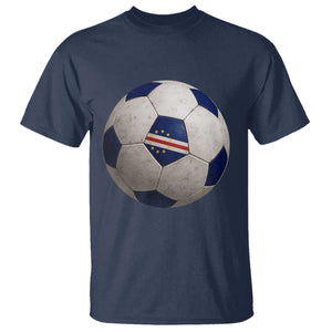 Cabo Verde Football Vintage Soccer Ball Graphic T Shirt